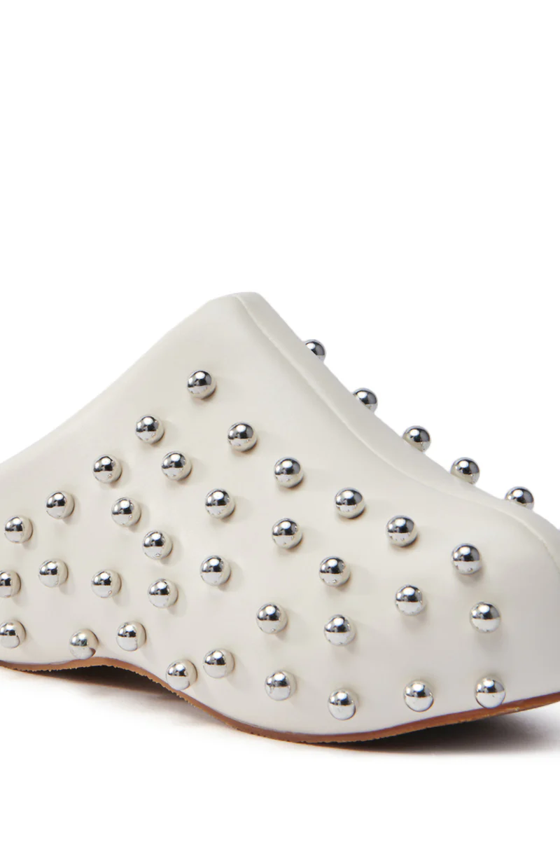 AZALEA WANG DARWIN STUD FLAT CLOG IN BONE - Image 7