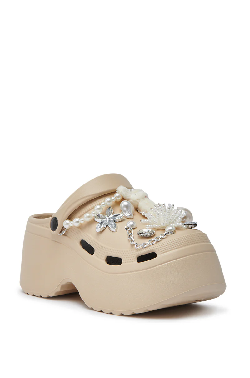 AZALEA WANG DAVIES BEIGE EMBELLISHED FLAT - Image 4