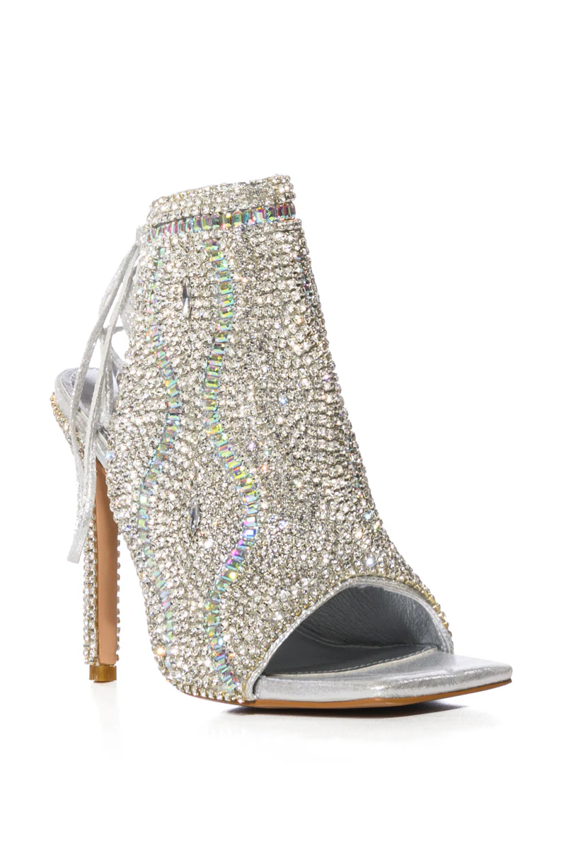 AZALEA WANG DELANIE SILVER STILETTO SANDAL - Image 5