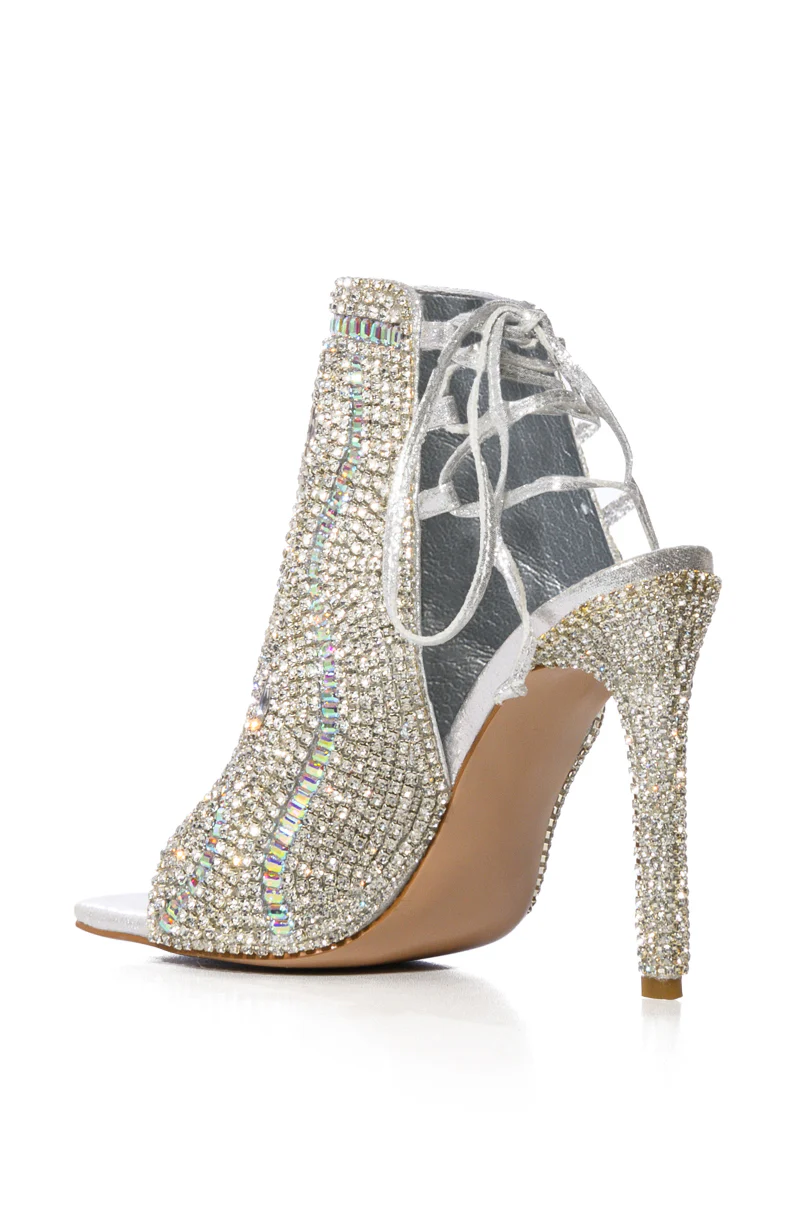 AZALEA WANG DELANIE SILVER STILETTO SANDAL - Image 7