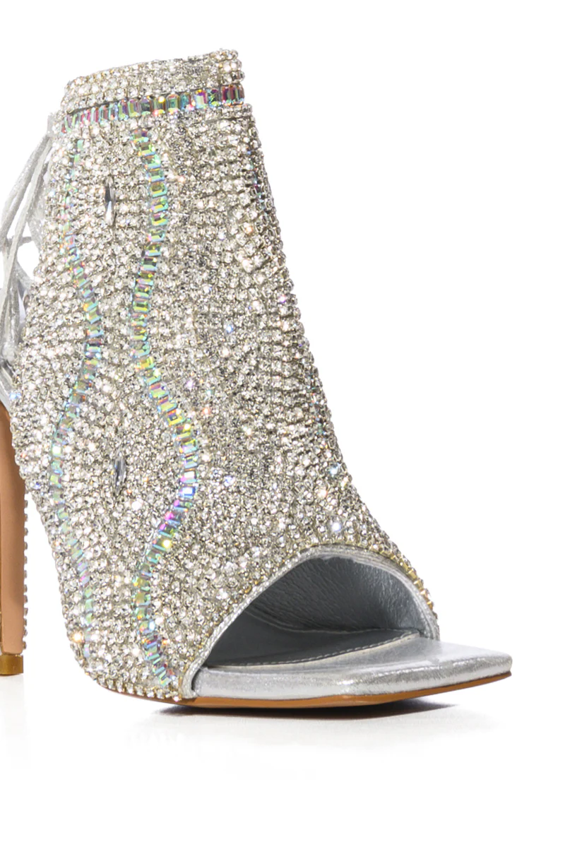 AZALEA WANG DELANIE SILVER STILETTO SANDAL - Image 8
