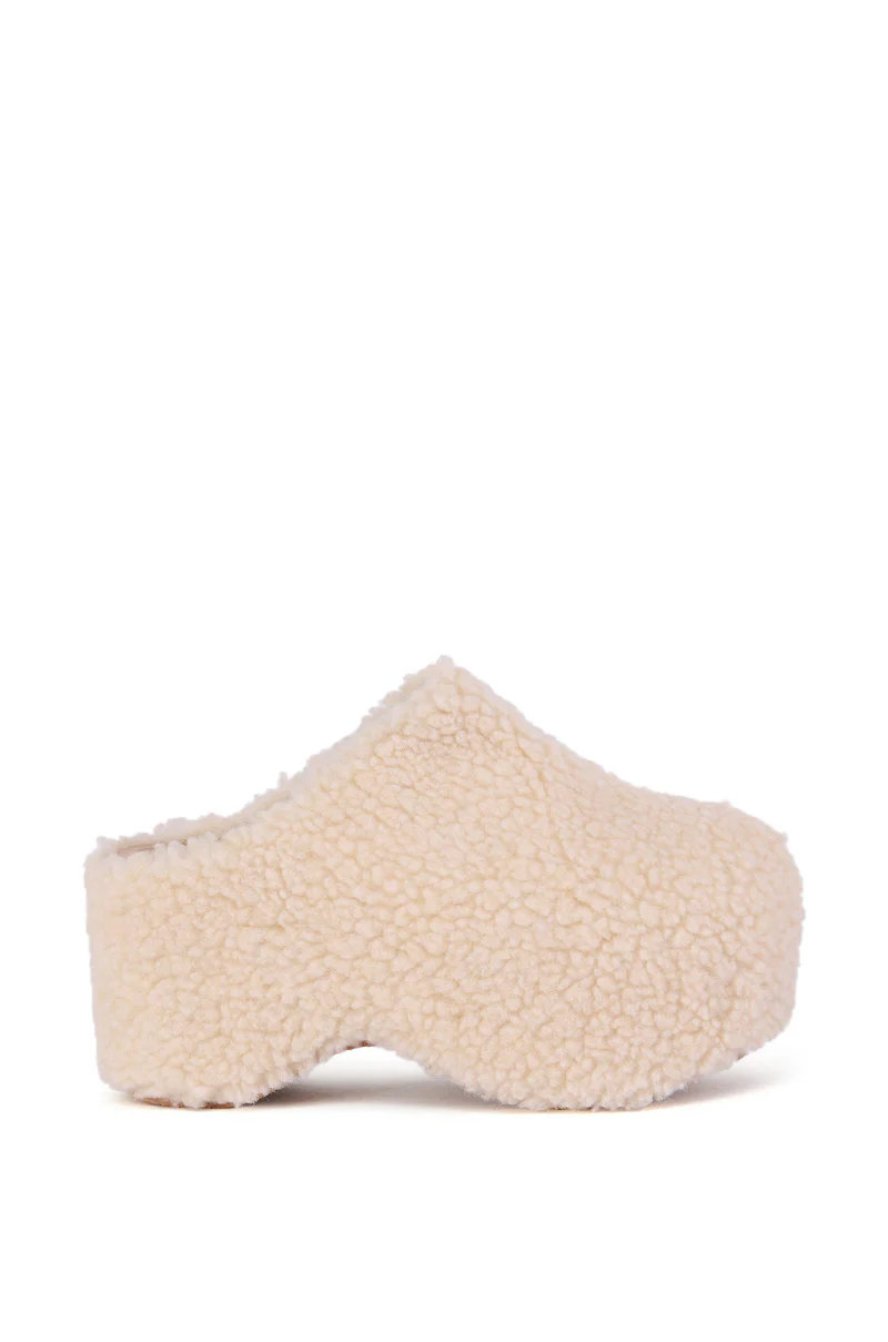 AZALEA WANG DOLORITA CREAM SHERPA CLOG - Image 4