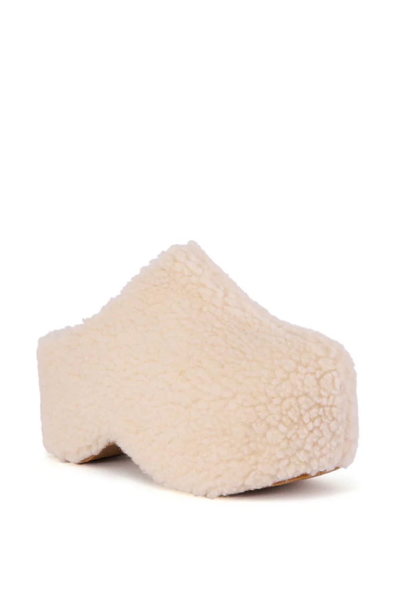 AZALEA WANG DOLORITA CREAM SHERPA CLOG - Image 5