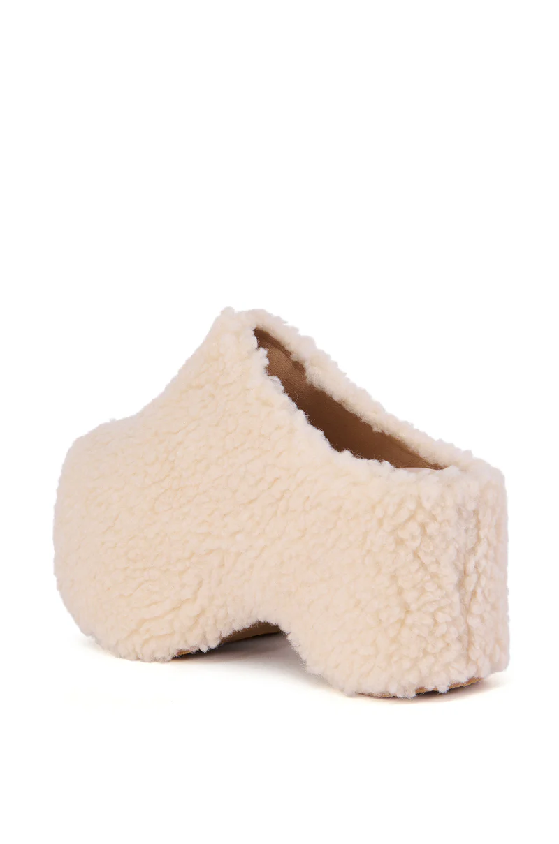 AZALEA WANG DOLORITA CREAM SHERPA CLOG - Image 6