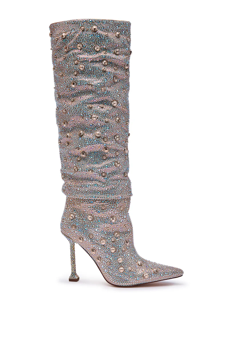 AZALEA WANG DOUGHTY GOLD STILETTO BOOT - Image 3