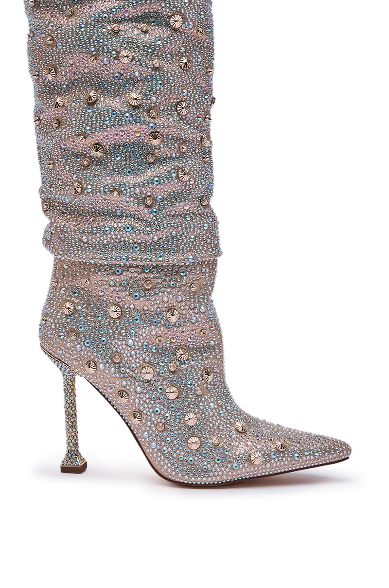 AZALEA WANG DOUGHTY GOLD STILETTO BOOT - Image 6