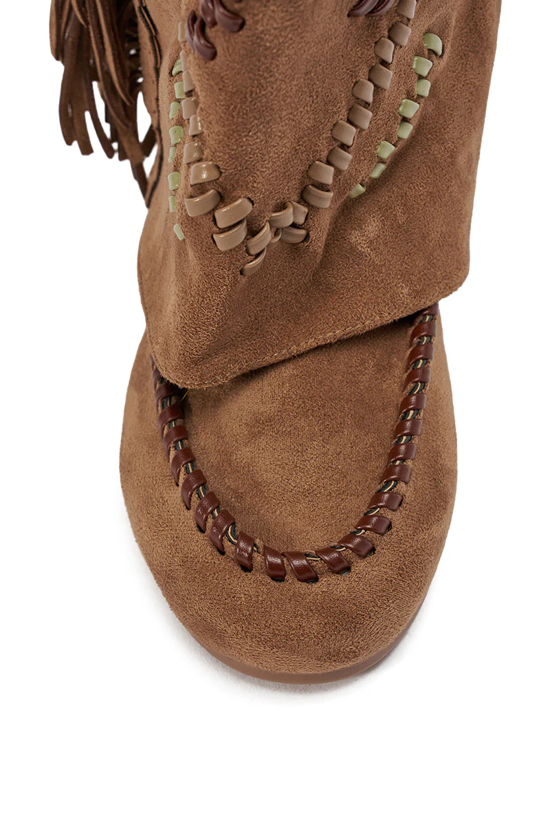 AZALEA WANG EDMUND BROWN FLAT WESTERN BOOT - Image 10