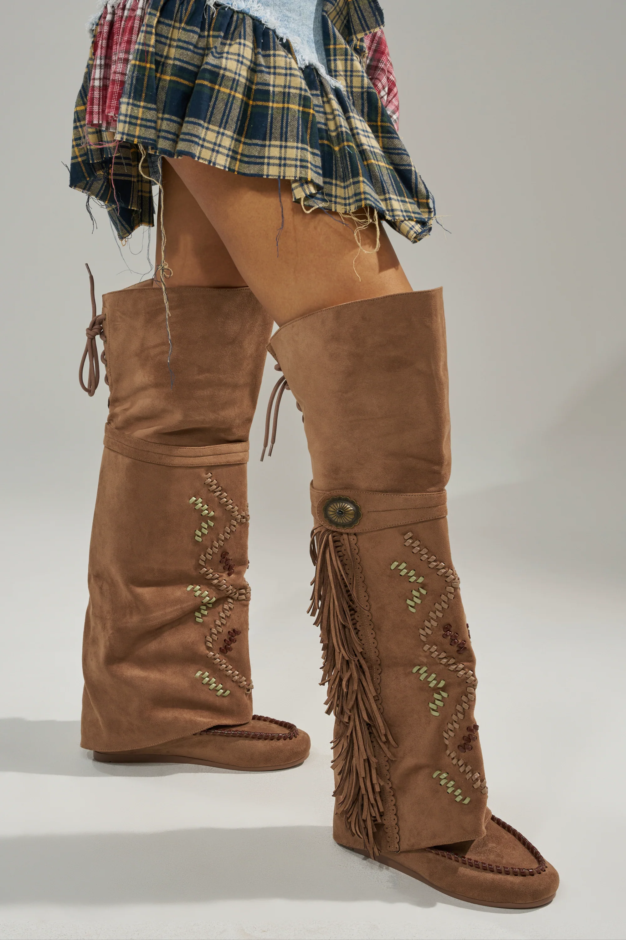 AZALEA WANG EDMUND BROWN FLAT WESTERN BOOT - Image 2