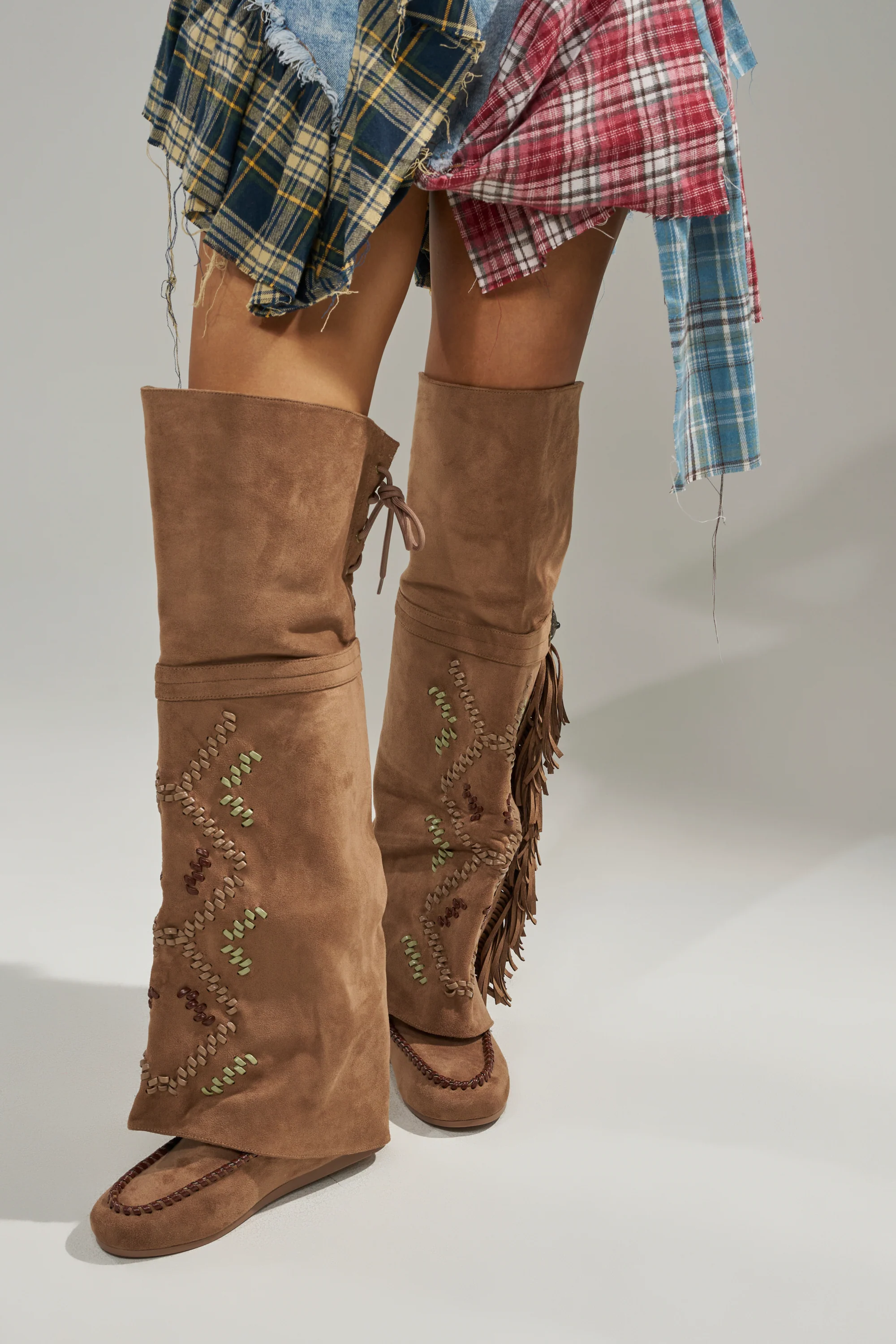 AZALEA WANG EDMUND BROWN FLAT WESTERN BOOT - Image 3