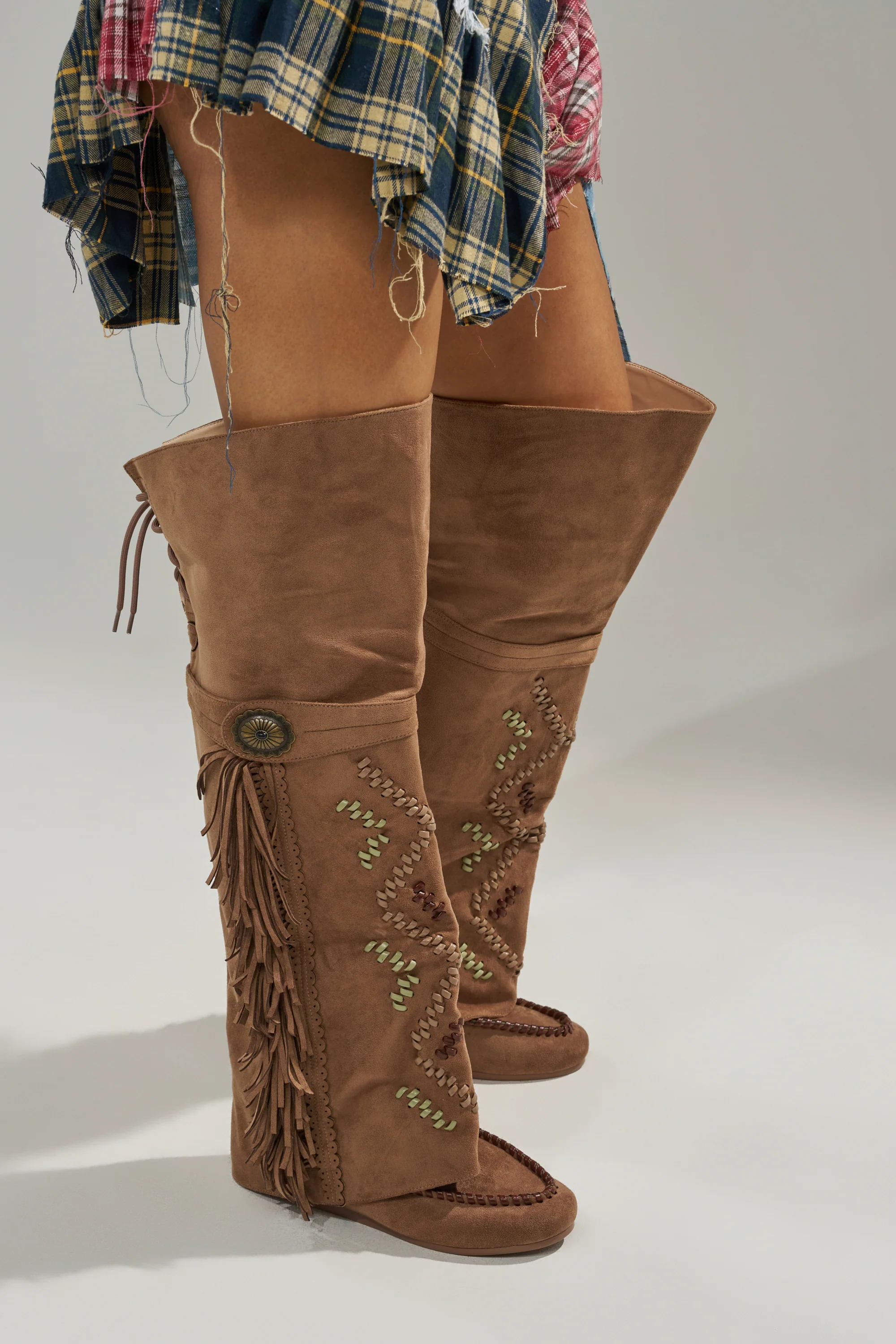 AZALEA WANG EDMUND BROWN FLAT WESTERN BOOT - Image 4