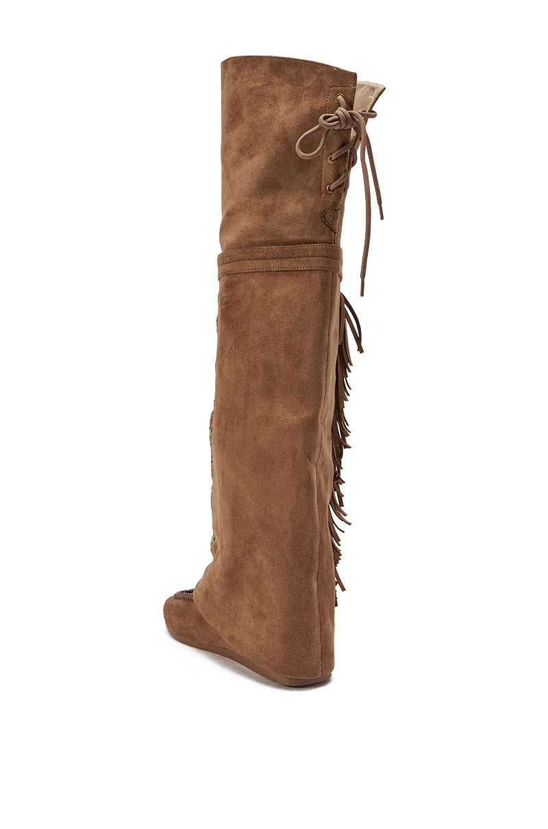 AZALEA WANG EDMUND BROWN FLAT WESTERN BOOT - Image 7