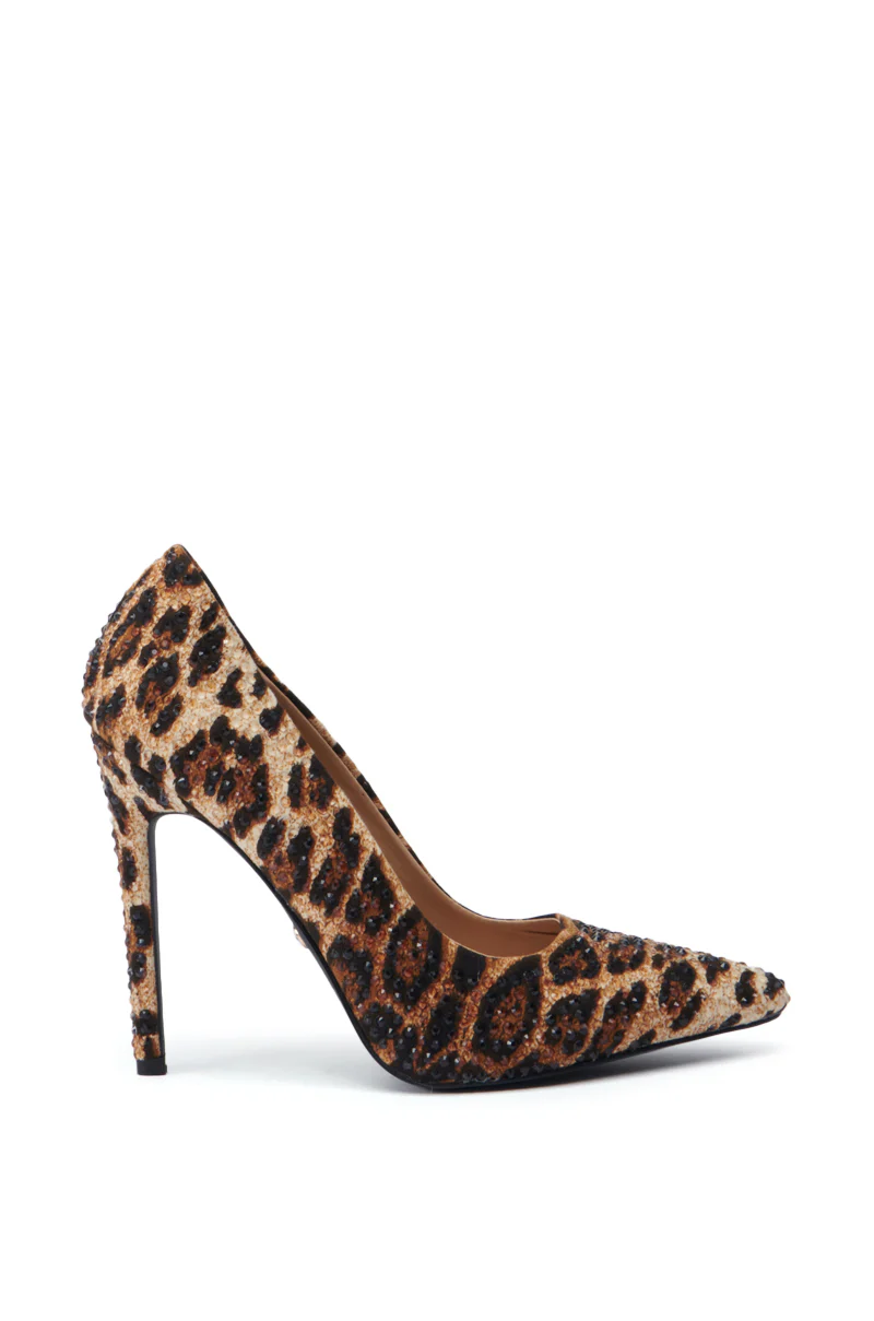 AZALEA WANG EILANA LEOPARD STILETTO PUMP - Image 4