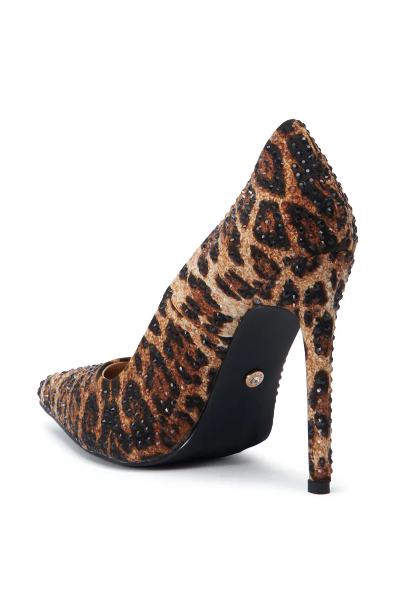 AZALEA WANG EILANA LEOPARD STILETTO PUMP - Image 6