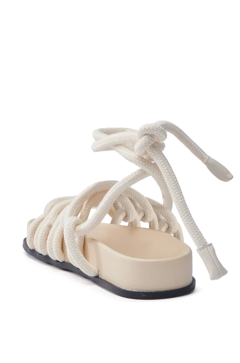 AKIRA EINER BONE ROPE FLAT SANDAL - Image 7
