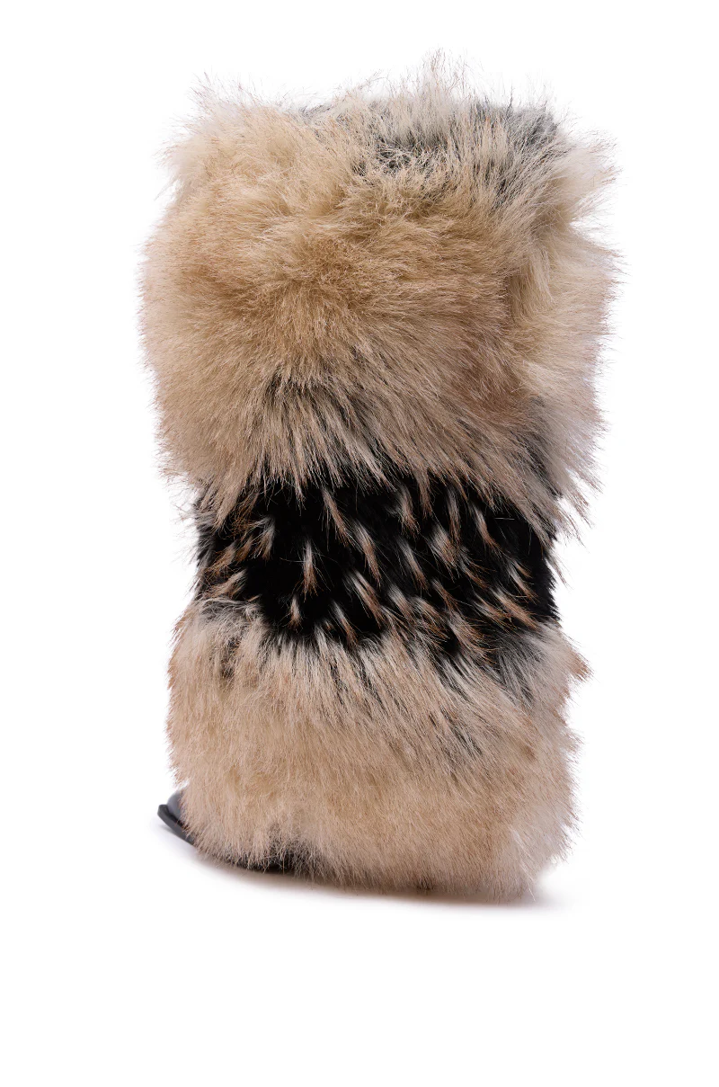 AZALEA WANG EKKO MULTI FUR STILETTO BOOT - Image 9