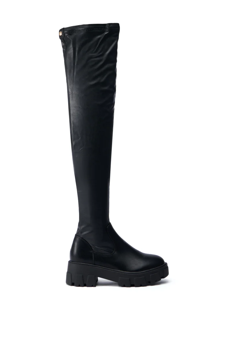 AZALEA WANG EUREVA BLACK FLAT BOOT - Image 5