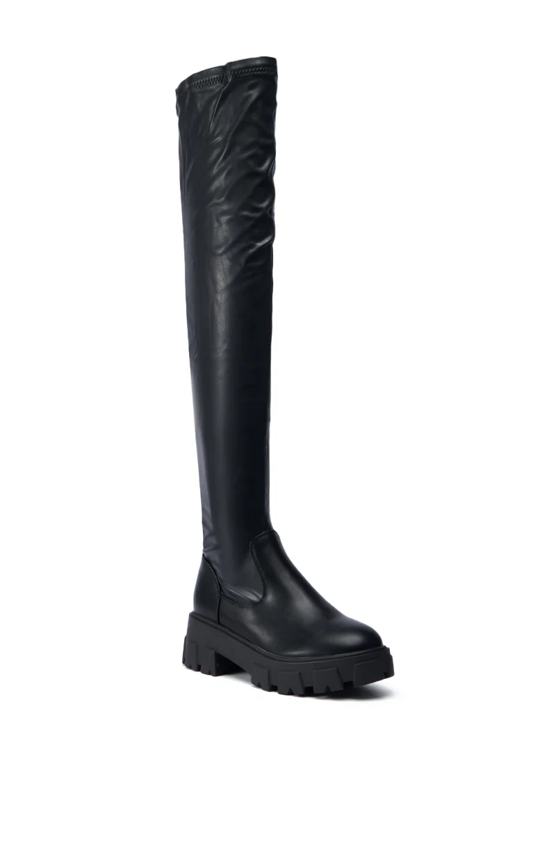 AZALEA WANG EUREVA BLACK FLAT BOOT - Image 6