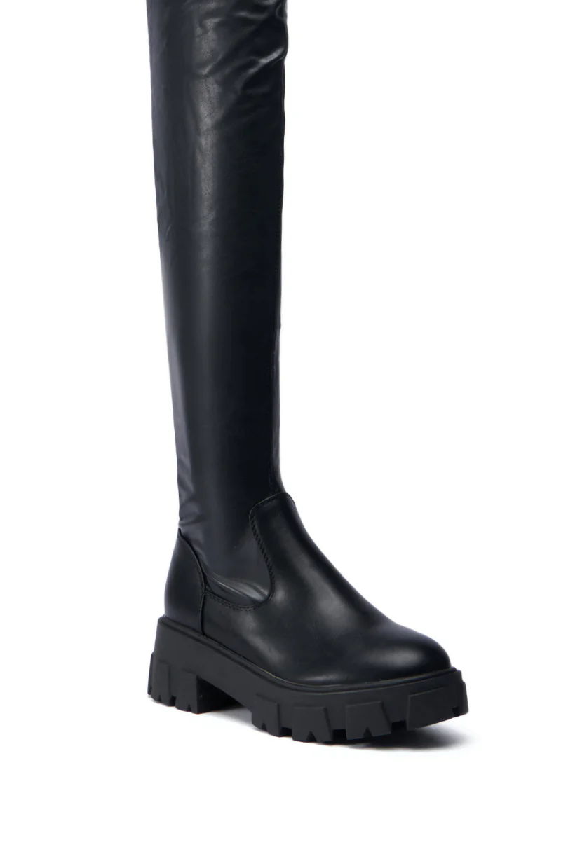 AZALEA WANG EUREVA BLACK FLAT BOOT - Image 8