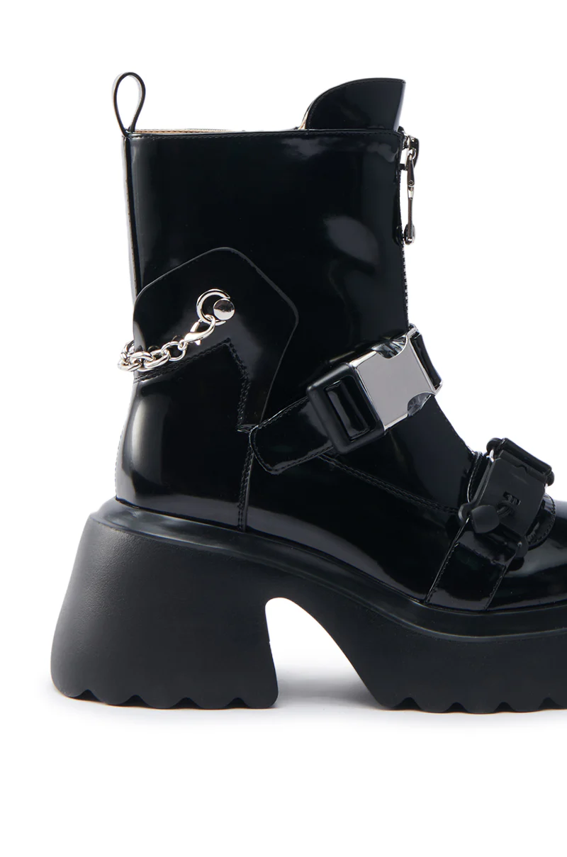 AZALEA WANG EVERHART BLACK WITH METAL BOOTIE - Image 6