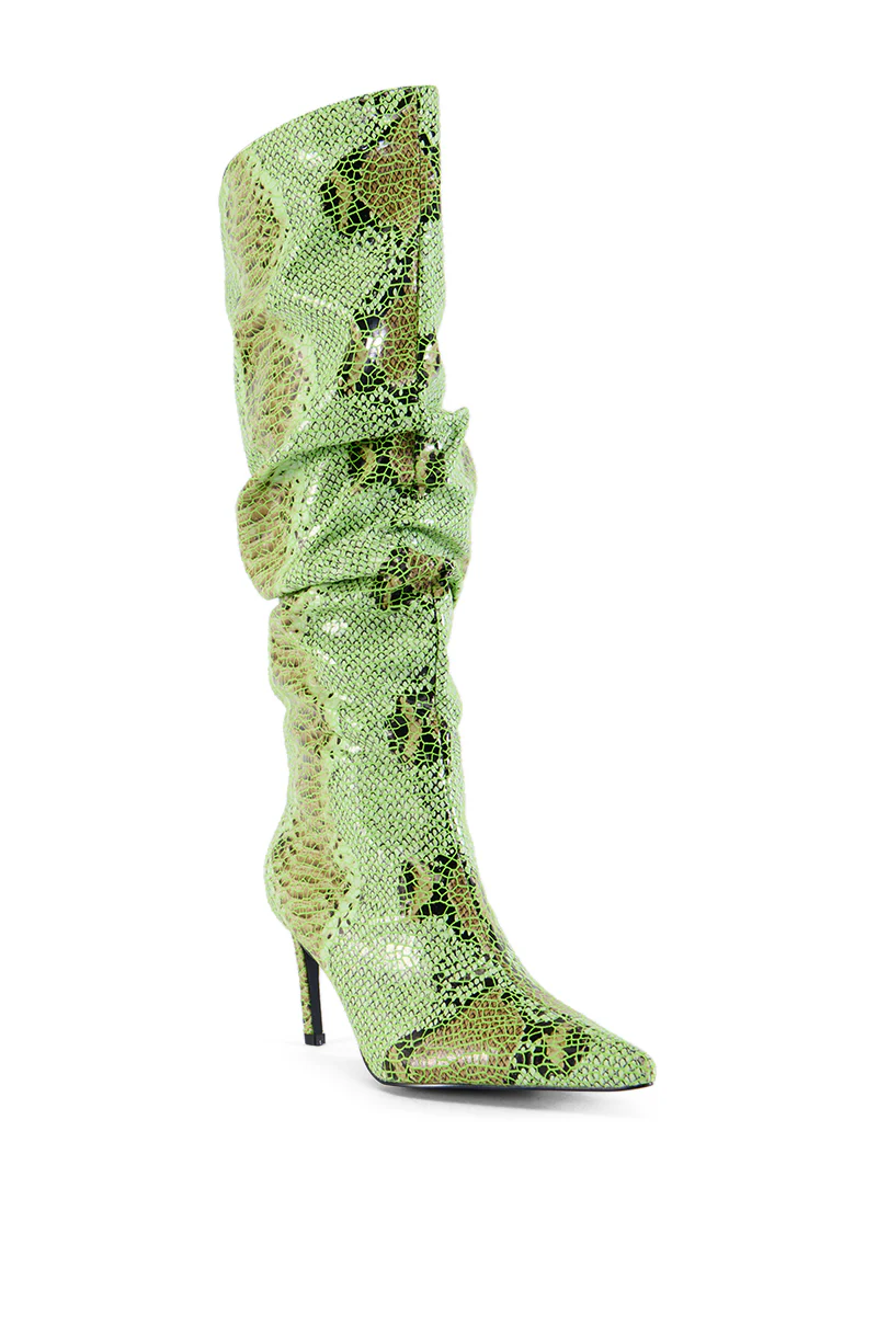 AZALEA WANG FERNIE GREEN SNAKE BOOT - Image 3