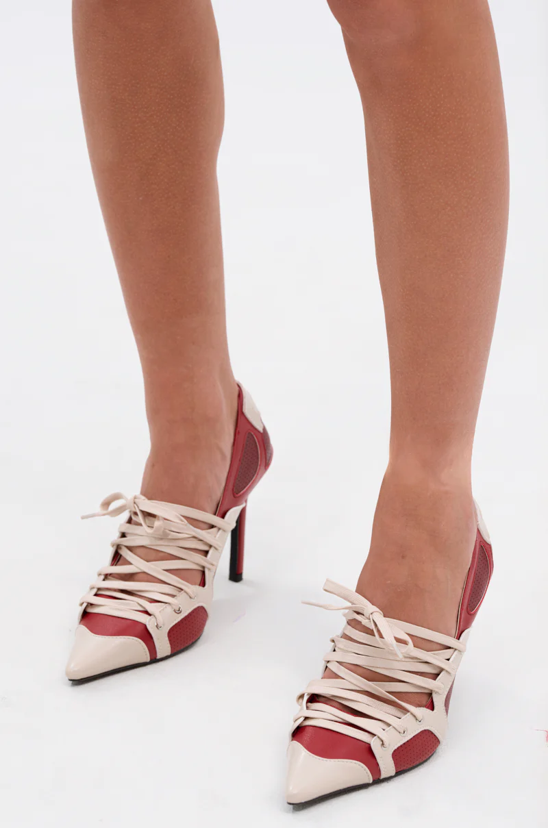 AZALEA WANG FIRST STRING BURGUNDY PUMP - Image 2