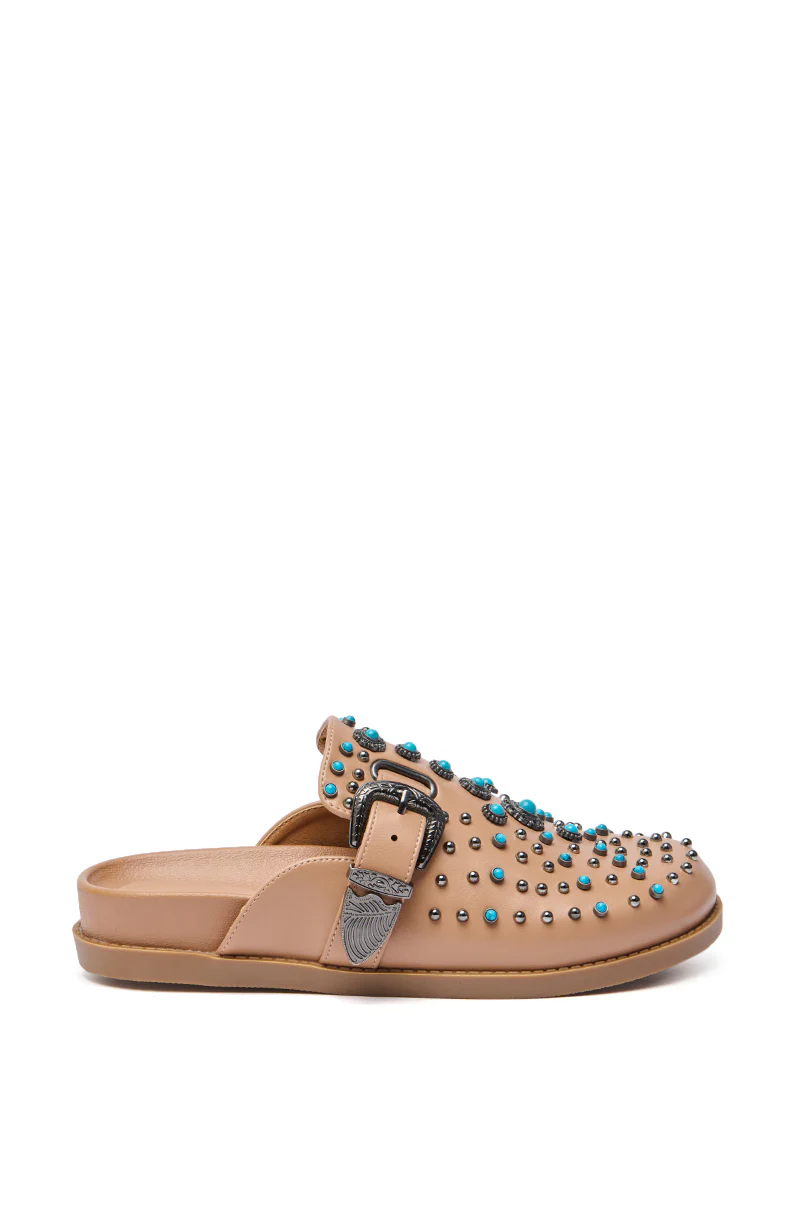 AZALEA WANG FLAIR TAN EMBELLISHED CLOG - Image 2