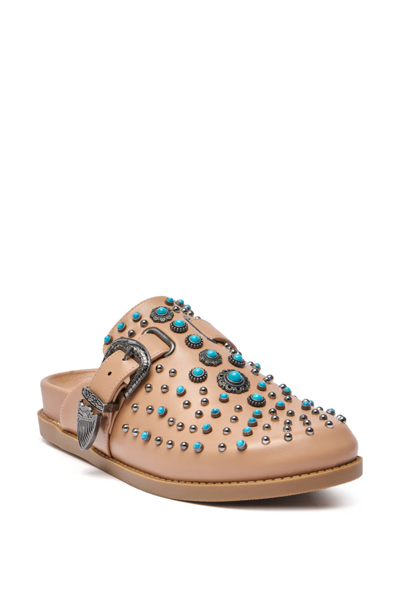 AZALEA WANG FLAIR TAN EMBELLISHED CLOG - Image 3