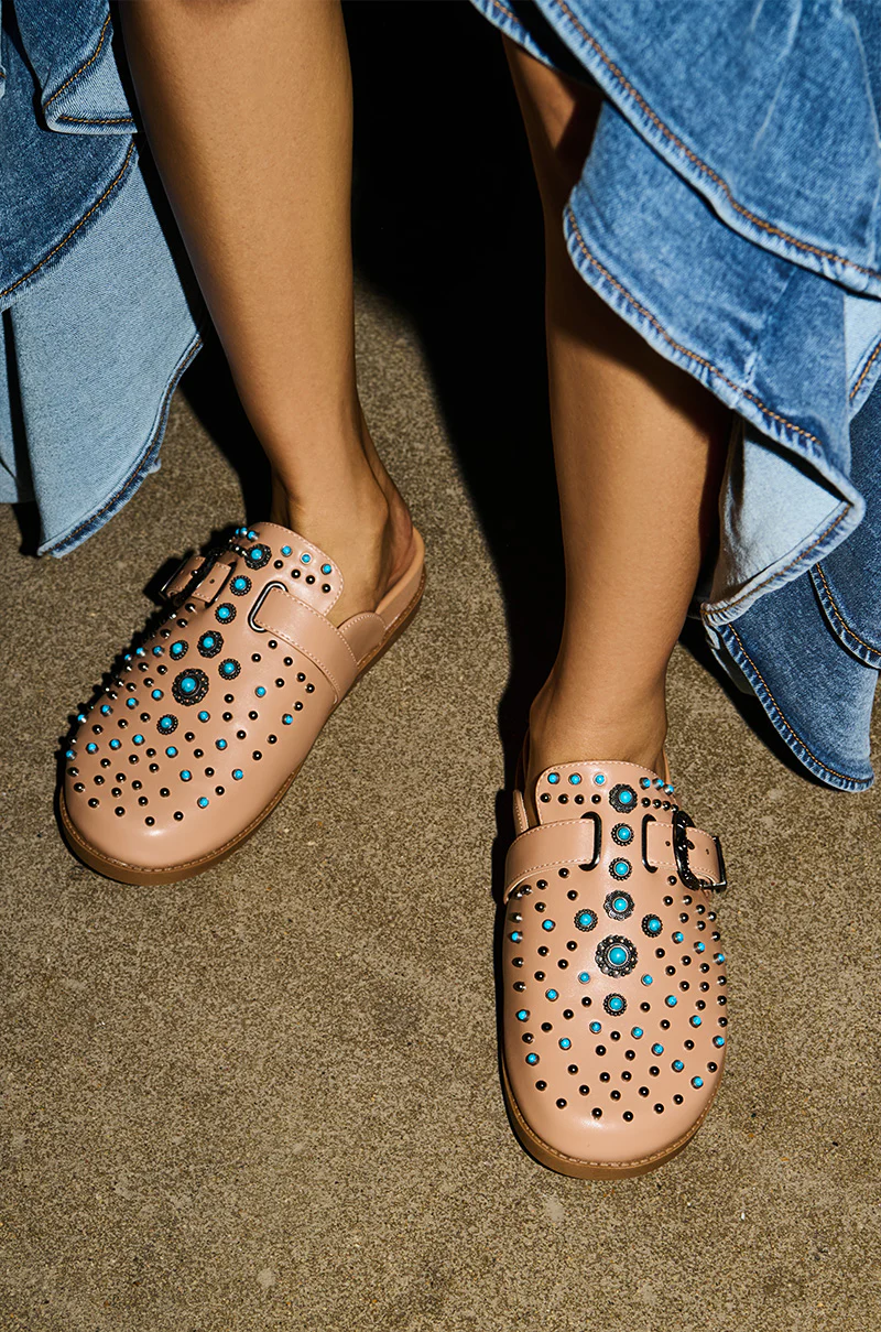 AZALEA WANG FLAIR TAN EMBELLISHED CLOG - Image 6