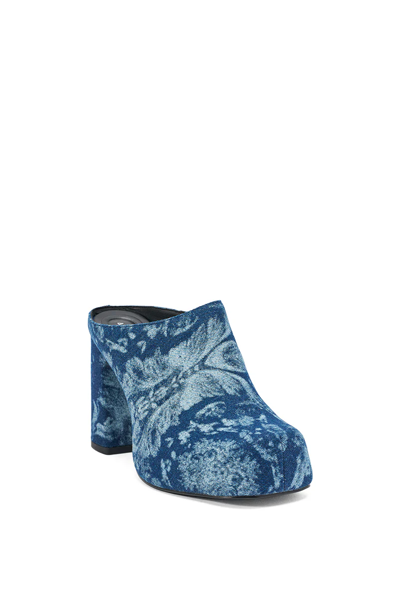 AZALEA WANG FLOREA DENIM PRINT MULE - Image 6
