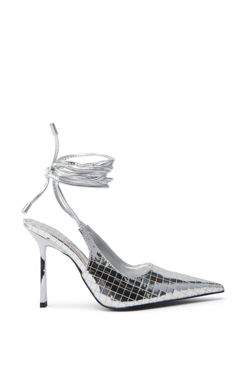 AZALEA WANG FREEMAN SILVER DISCOBALL WRAP UP PUMP - Image 5