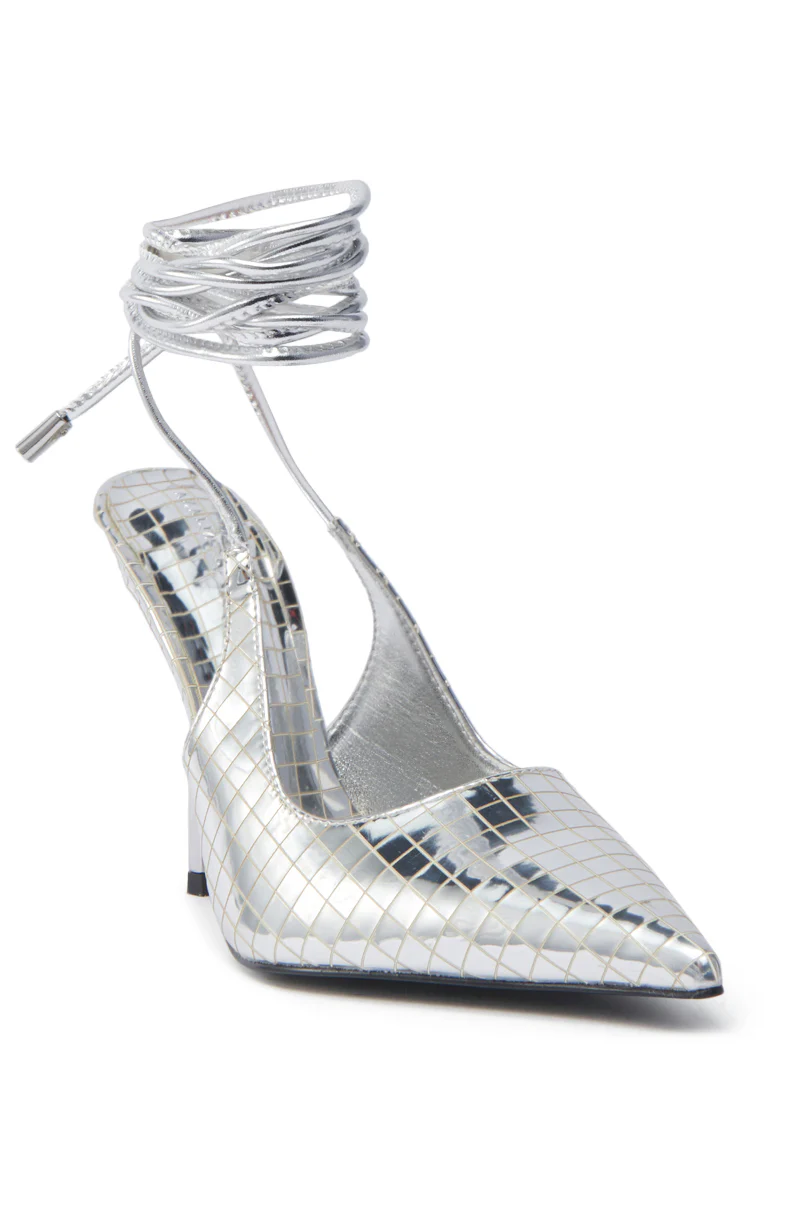 AZALEA WANG FREEMAN SILVER DISCOBALL WRAP UP PUMP - Image 6