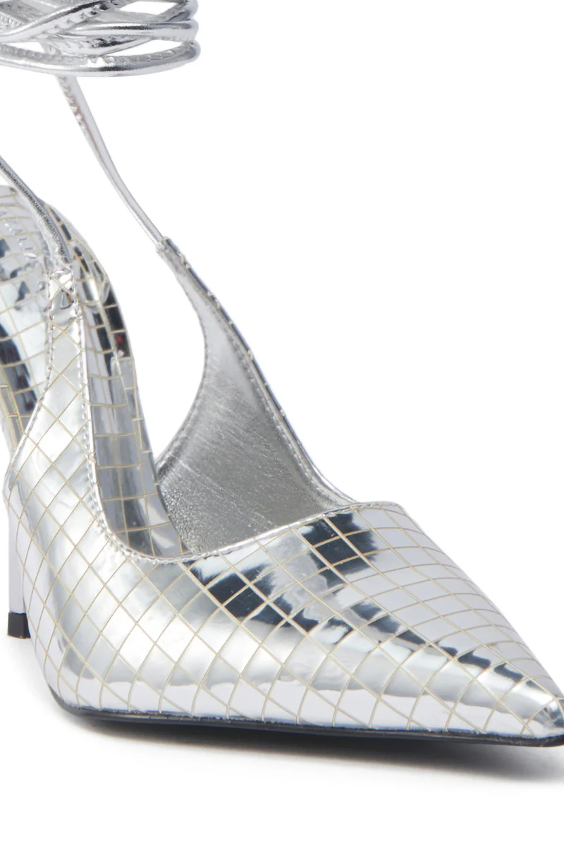 AZALEA WANG FREEMAN SILVER DISCOBALL WRAP UP PUMP - Image 8