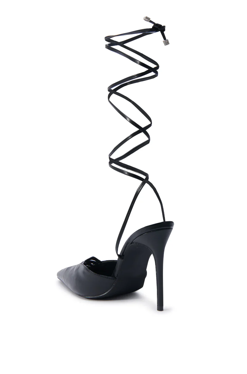 AZALEA WANG FRIDLI BLACK LACE UP PUMP - Image 7