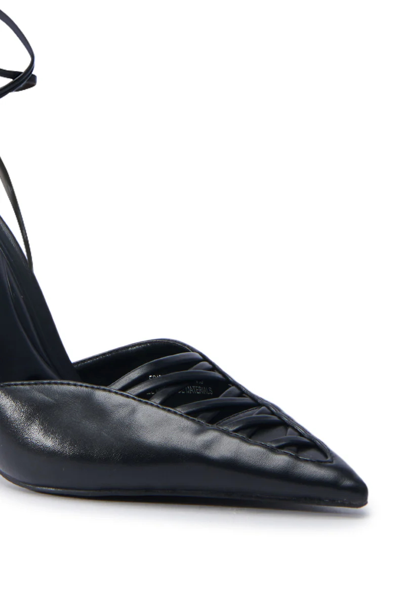 AZALEA WANG FRIDLI BLACK LACE UP PUMP - Image 8