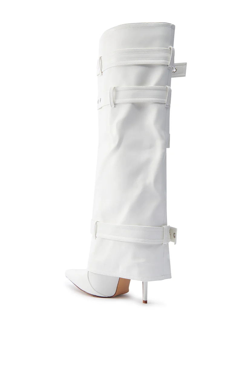 AZALEA WANG FROST WHITE BELTED STILETTO BOOT - Image 7