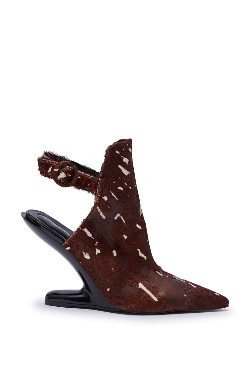 AZALEA WANG JOST BROWN MULTI WEDGE PUMP - Image 4