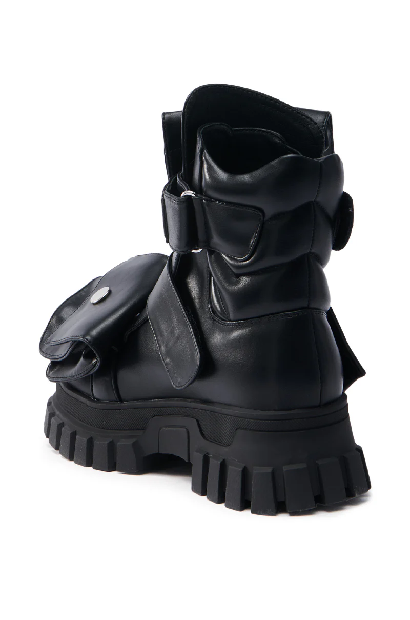 AZALEA WANG GILLET BLACK BOOTIE WITH POCKET DETAIL - Image 7