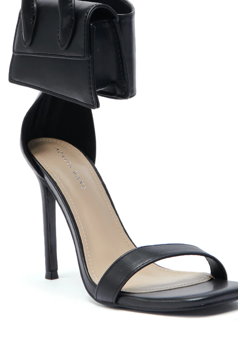 AZALEA WANG GLENDA BLACK BAG EMBELLISHMENT SANDAL - Image 8