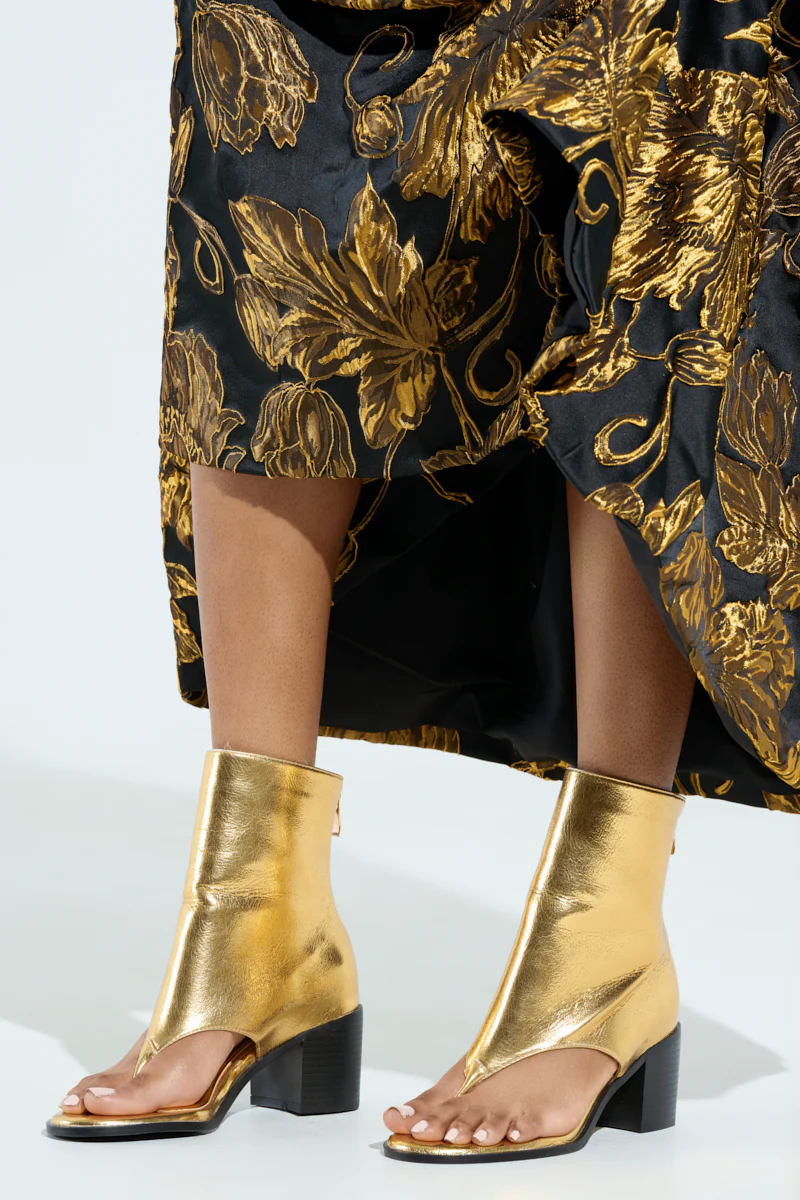 AZALEA WANG GOLD CHUNKY SANDAL