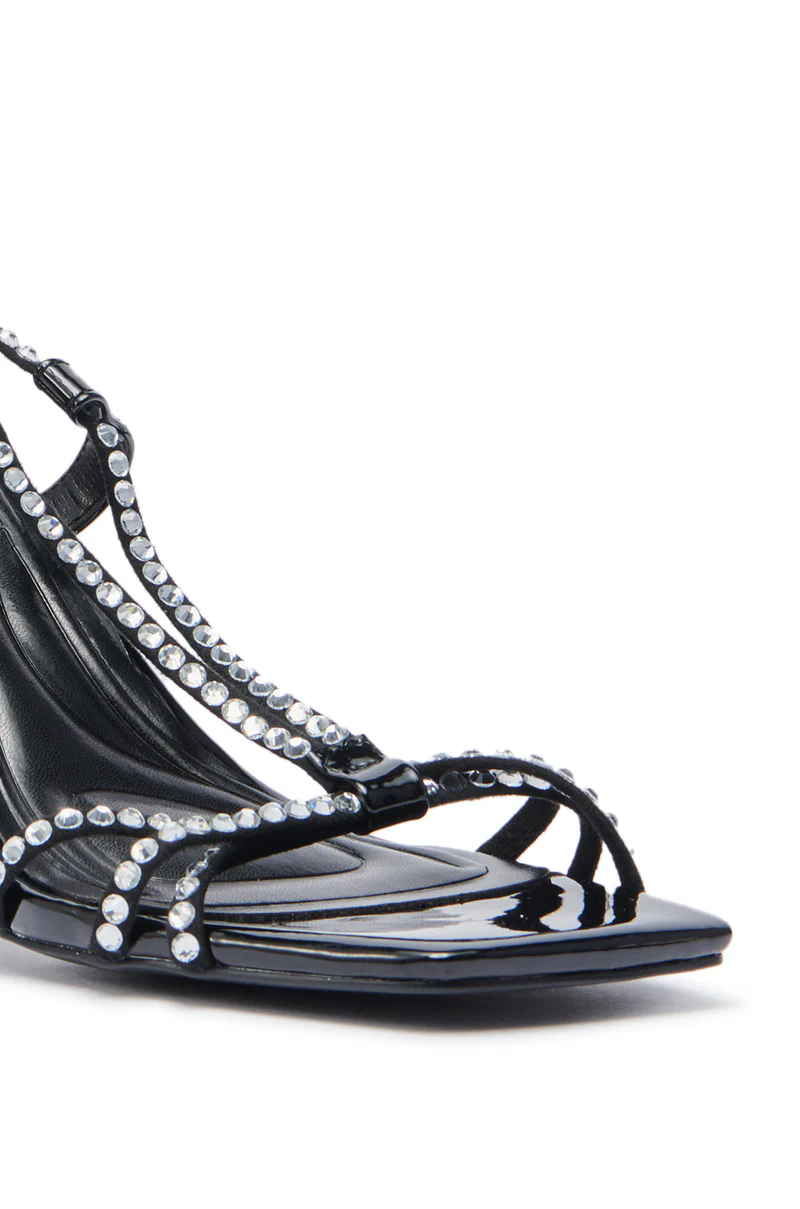 AZALEA WANG GOMER SPARKLE RHINESTONE LACE UP SANDAL - Image 7