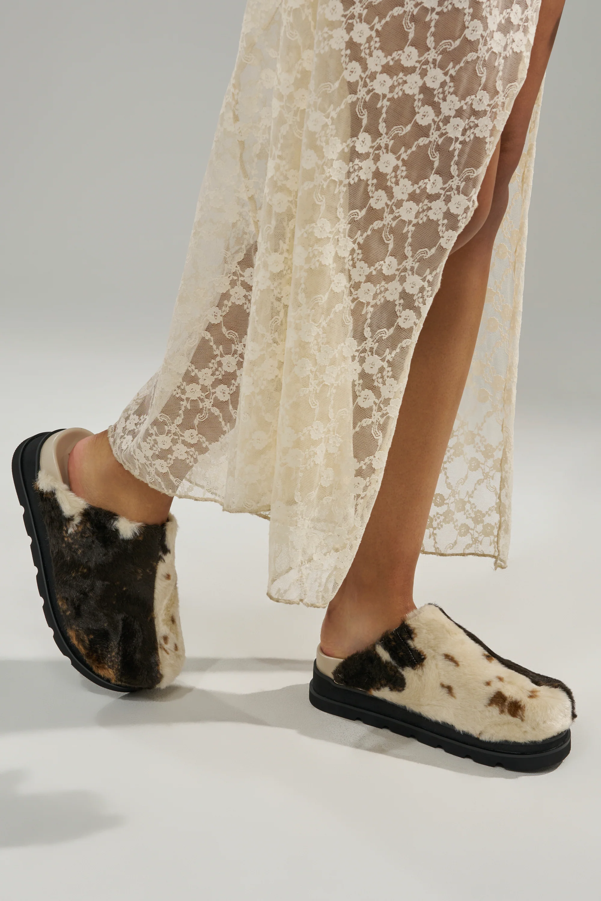AZALEA WANG GOVINDA MULTI SLIP ON COW PRINT CLOG - Image 3