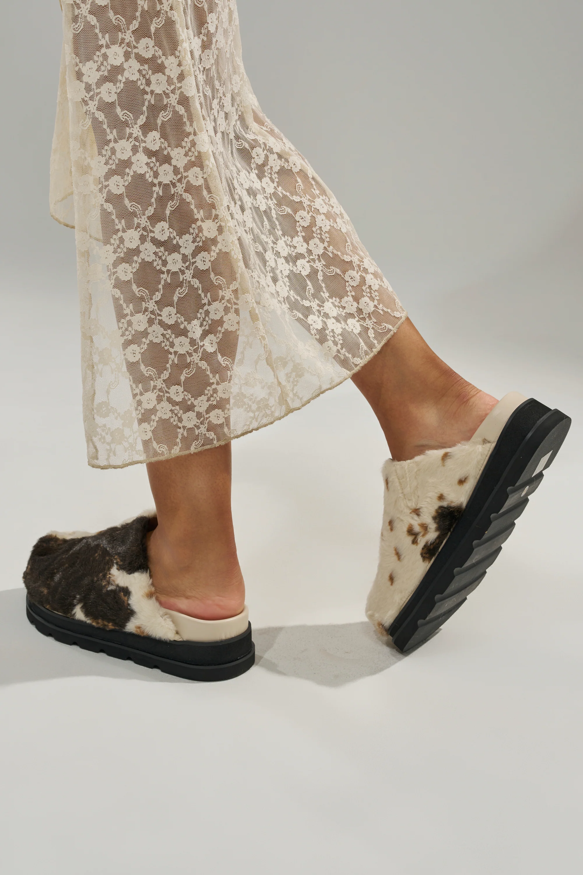 AZALEA WANG GOVINDA MULTI SLIP ON COW PRINT CLOG - Image 4