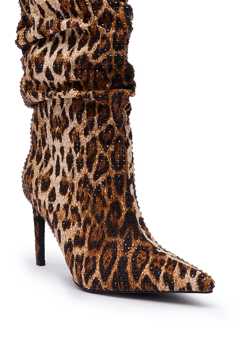 AZALEA WANG GRANT RHINESTONE LEOPARD SLOUCH BOOT - Image 10