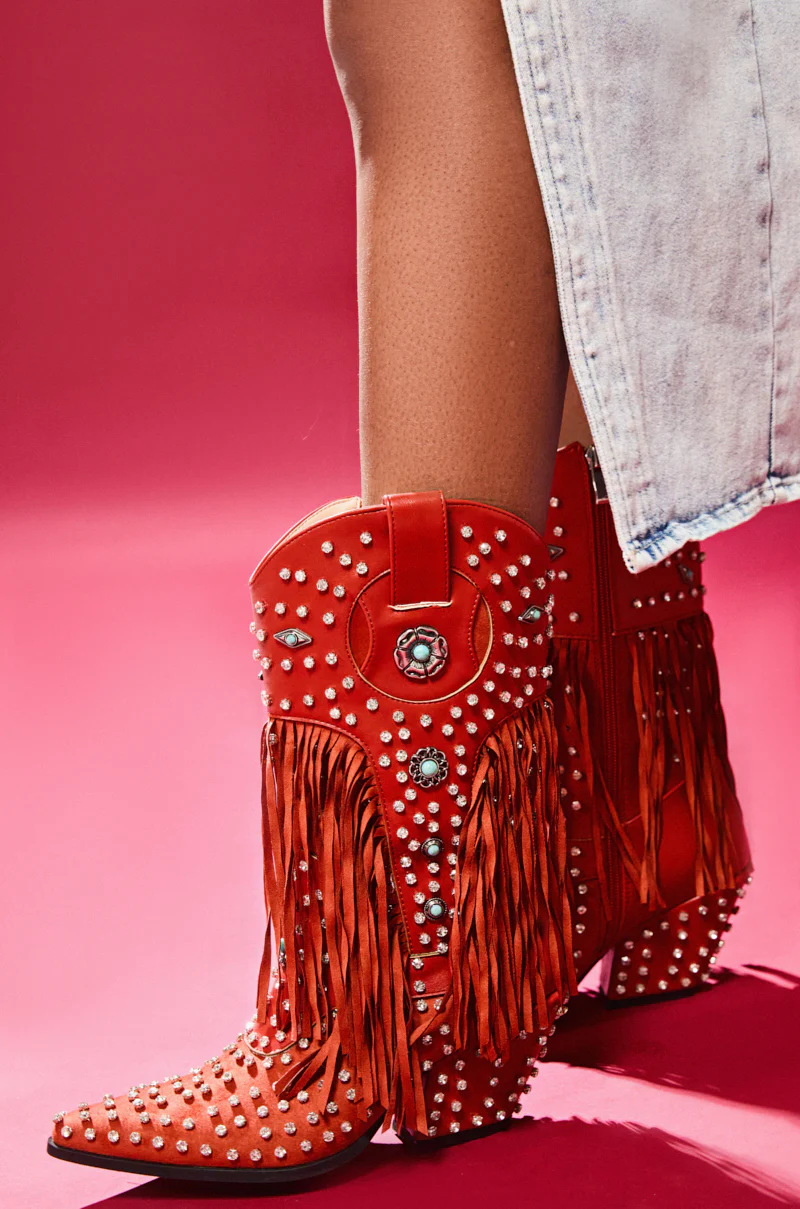 AZALEA WANG GREYSON RED BOOT - Image 2