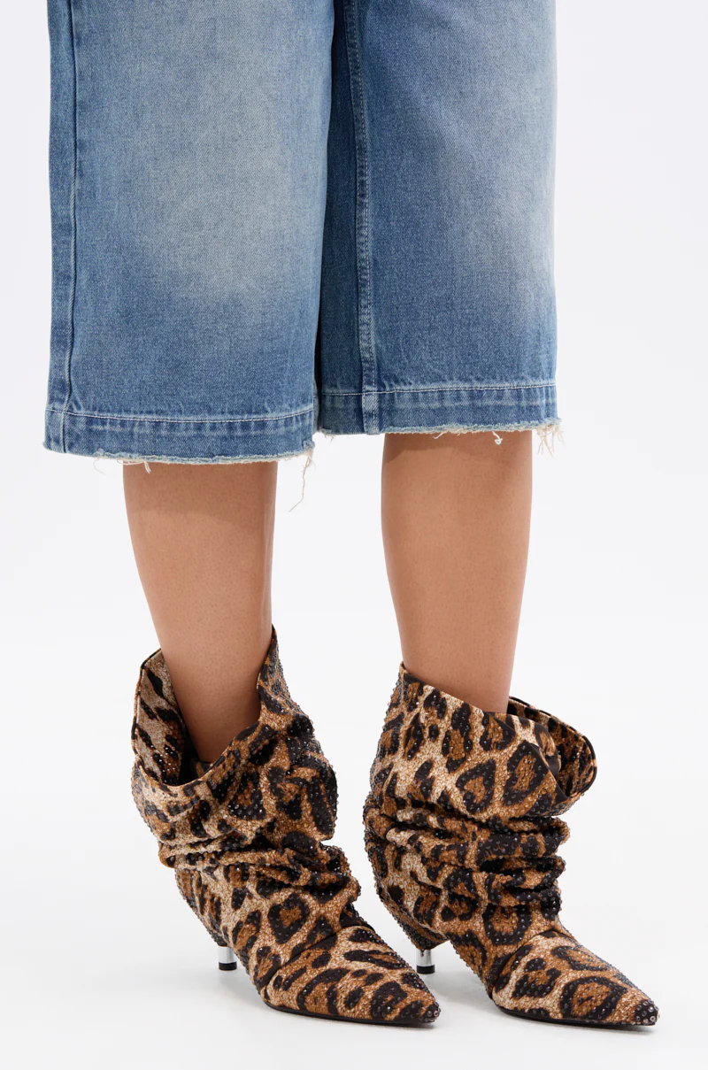 AZALEA WANG GRIMES LEOPARD STILETTO BOOTIE - Image 2