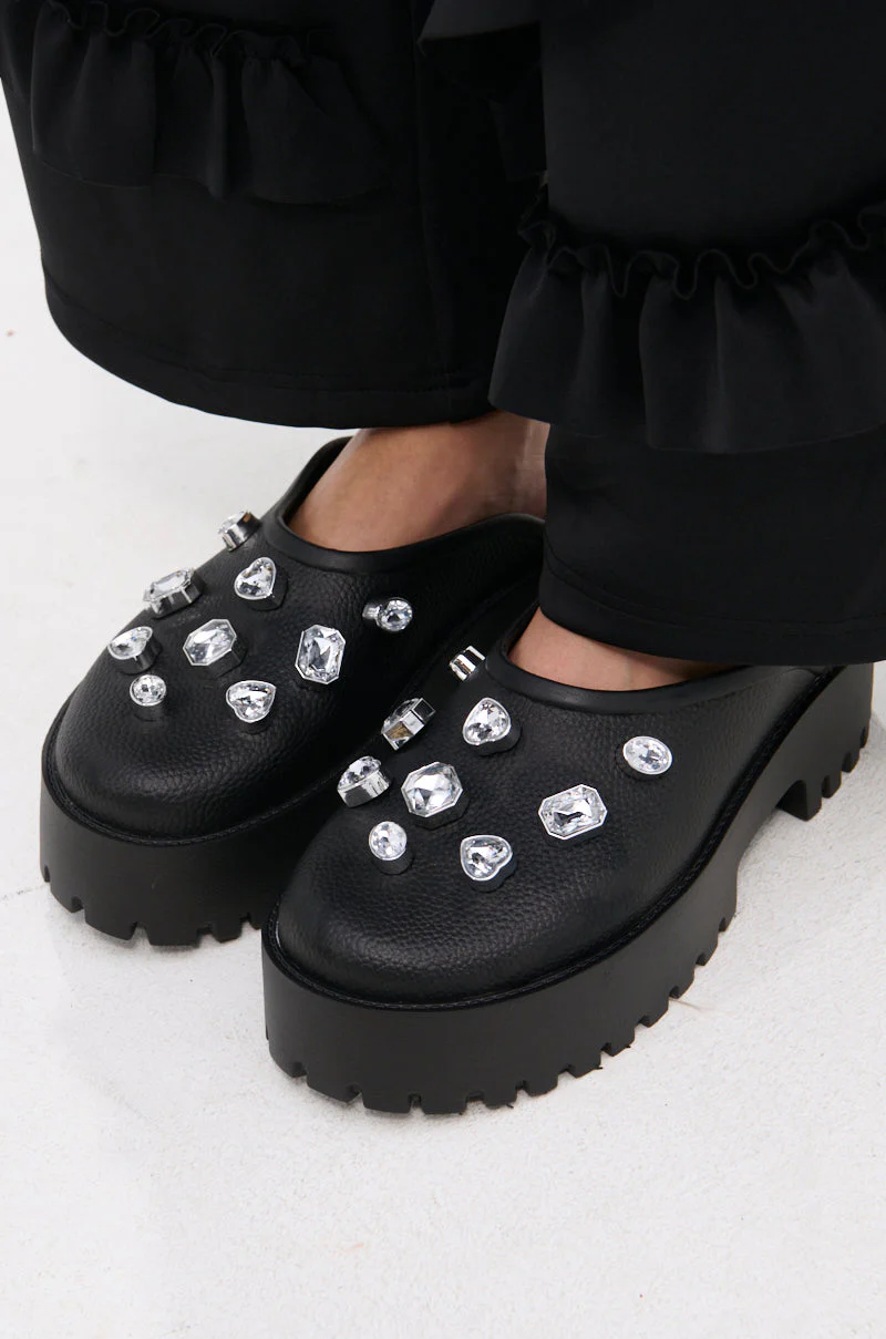 AZALEA WANG HAIN BLACK EMBELLISHED FLAT - Image 2
