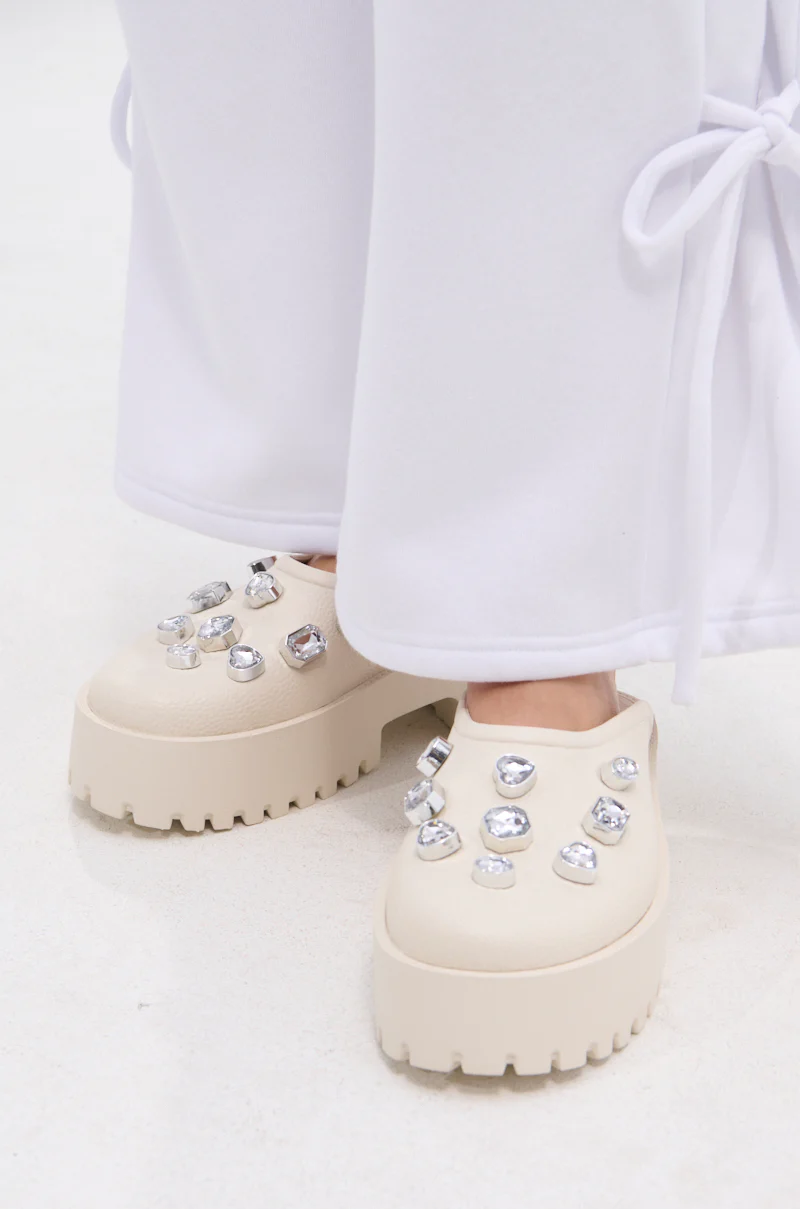 AZALEA WANG HAIN IVORY RHINESTONE FLAT - Image 8
