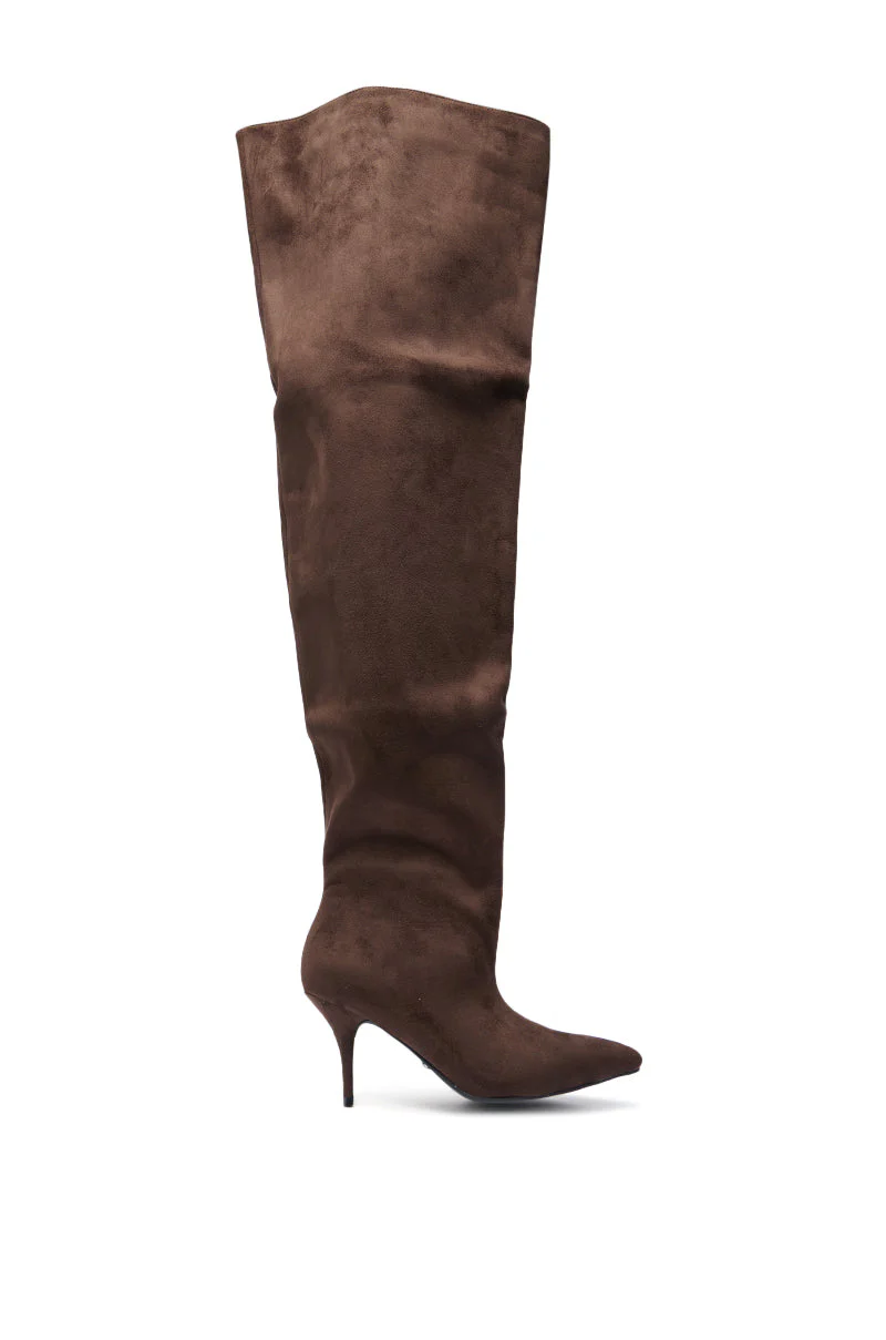 AZALEA WANG HALINA CHOCOLATE THIGH HIGH BOOT - Image 3