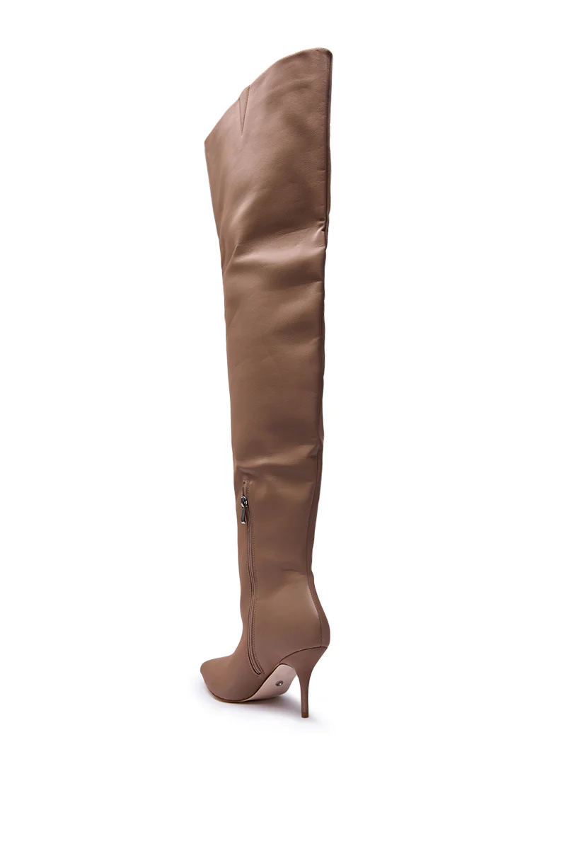 AZALEA WANG HALINA KHAKI THIGH HIGH BOOT - Image 6