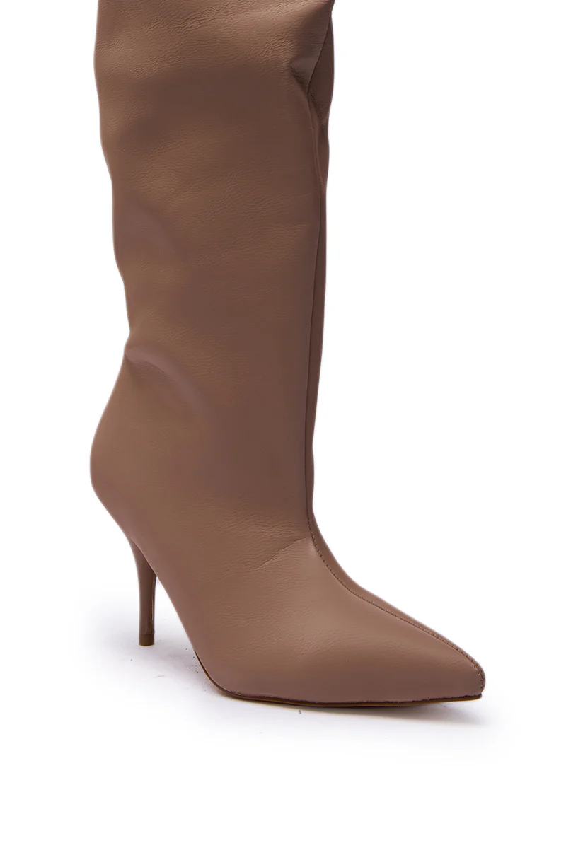 AZALEA WANG HALINA KHAKI THIGH HIGH BOOT - Image 7